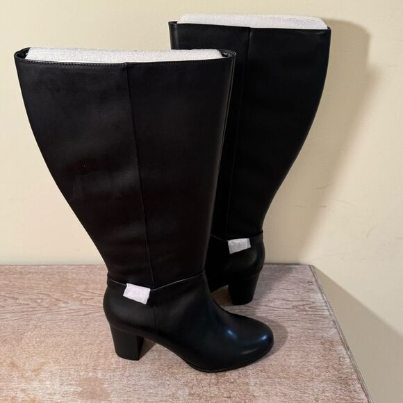 Giani Bernini Adonnys Memory Foam Knee High Wide Calf Dress Boots- Black- Sz 9.5 - Picture 6 of 9